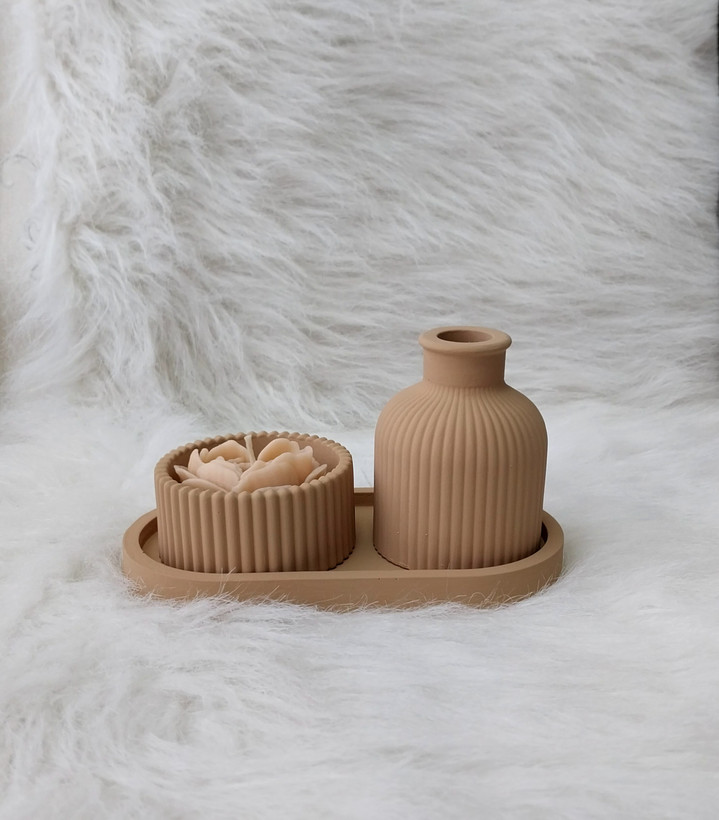 دکوری مینیمال مدل رز قلبی مجموعه ۹ عددی (فروش عمده)